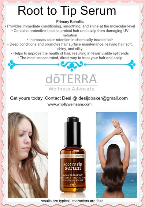 Have Your Best Hair Day Using Doterras Root To Tip Serum