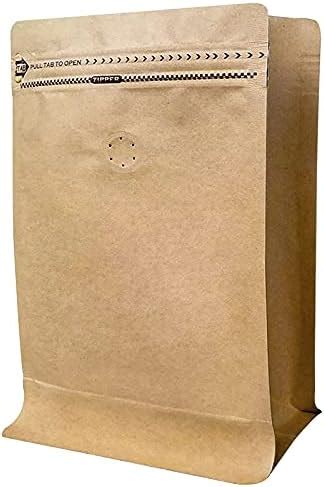 Amazon 12oz Coffee Bags 100 Pieces High Barrier Natural Kraft