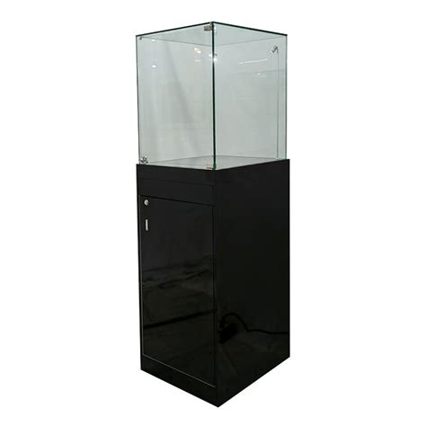 China Custom Museum Pedestal Display Cases With Locking Drawerled Light Oye Factory And