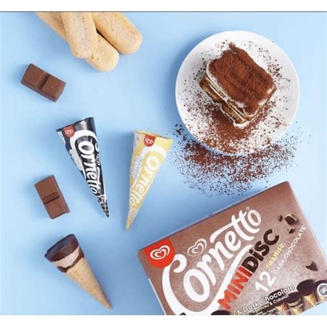 Jual Cornetto Mini Disc Chocolate And Tiramisu Ice Cream Walls Wall S Cornetto Shopee