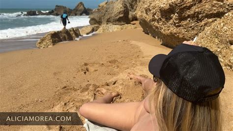 Blonde With Big Natural Boobs Smokes Naked On The Public Beach Xhamster