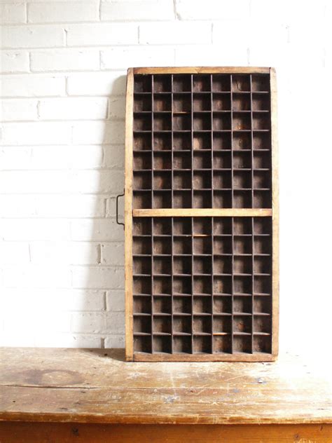 large vintage printers typesetting storage drawer great organizing