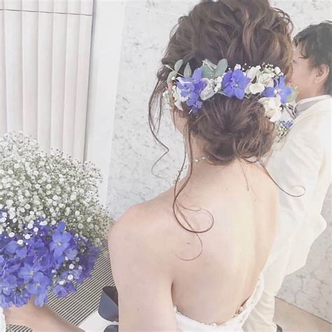 プレ花嫁の結婚式準備アプリ♡ ウェディングニュースさんのインスタグラム写真 プレ花嫁の結婚式準備アプリ♡ ウェディングニュースinstagram「ナチュラル可愛い♡ブライダルヘア9