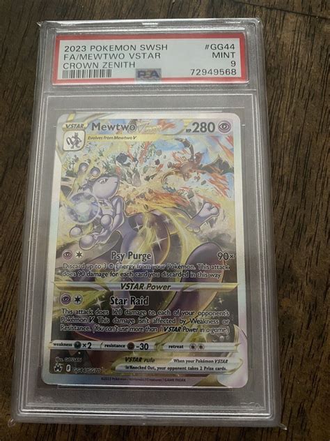 Mavin Mewtwo Vstar 2023 Pokemon Crown Zenith Galarian Gallery Gg44 Psa 9 Mint