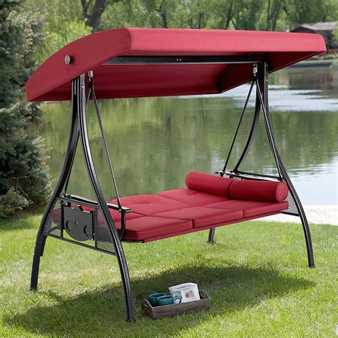outdoor swing chair canopy