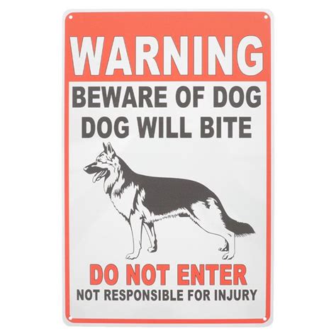 Garden Warning Sign Beware Dog Sign Iron Warning Sign Dog Caution Board