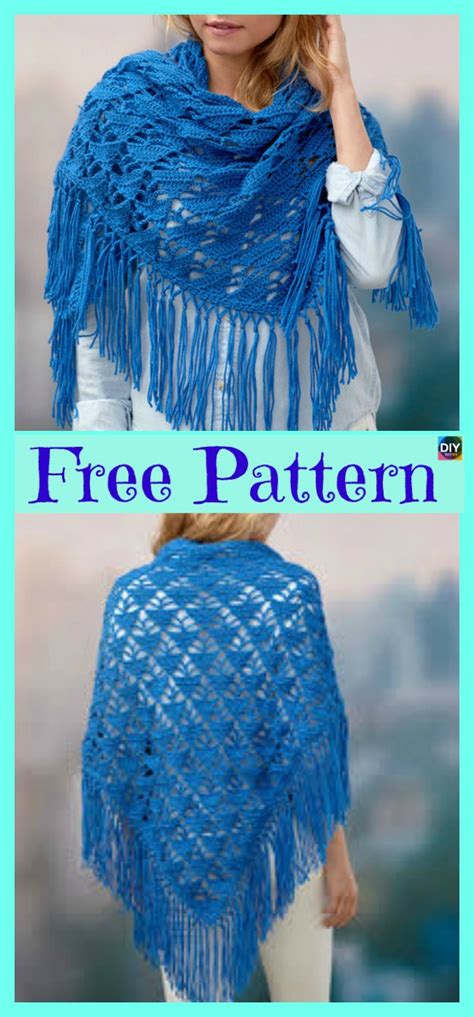 Beautiful Crochet Boho Shawl Free Pattern DIY 4 EVER