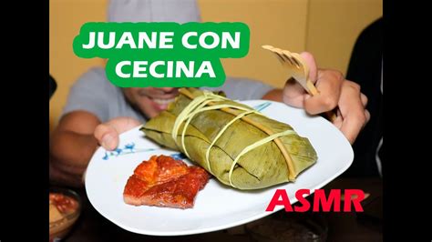 ASMR MUKBANG PERÚ COMIENDO JUANE CON CECINA YouTube