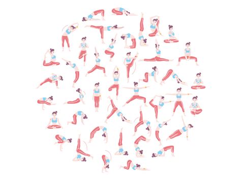 42 Funny Yoga Poses by Murat Kalkavan on Dribbble