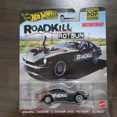 Hot Wheels Pop Culture Roadkill Custom Datsun 240Z Rotsun Shopee Malaysia