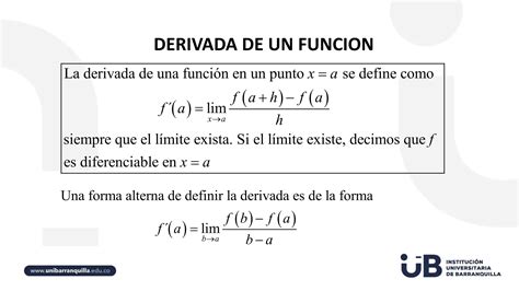 Definición de derivadas Clase Derivadas pptx