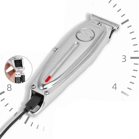 Kemei KM-1949 - Argent - 3 Peignes Guides - Tête T-Blade