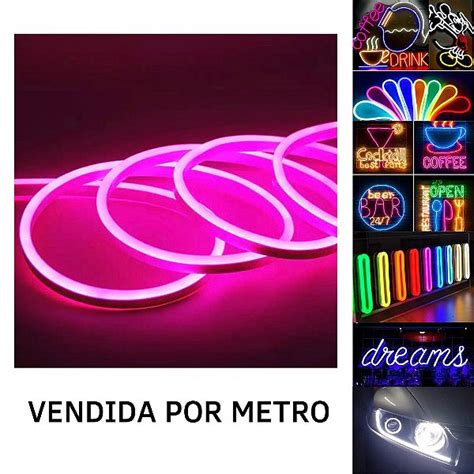 Mangueira Fita Led Neon Flex V Rosa Metro Ip Planet Ilumina O