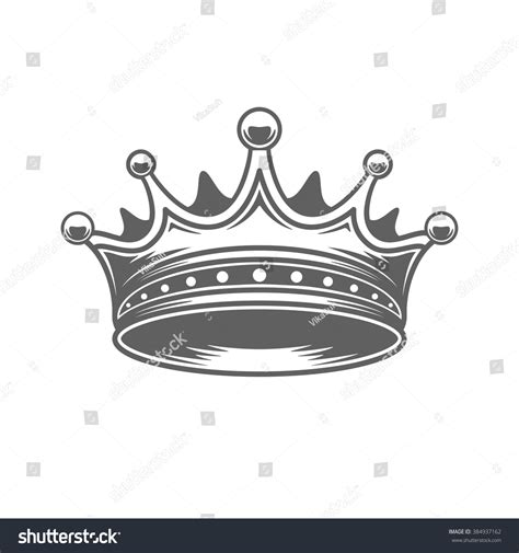 King Crown Logo Vector Illustration Royal Crown Silhouette Isolated On