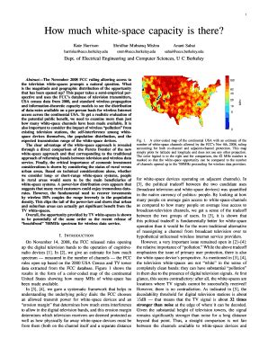 Fillable Online Inst Eecs Berkeley How Much White Space Capacity Is