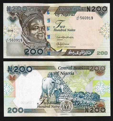 Nigeria 200 Naira 2018 Unc 5 Pcs Consecutive Lot P 29 New Date