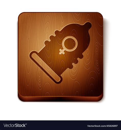 Brown Condom Safe Sex Icon Isolated On White Vector Image