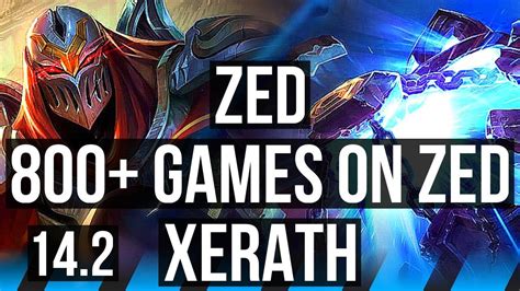 ZED Vs XERATH MID 6 Solo Kills 800 Games Legendary 13 3 7 KR