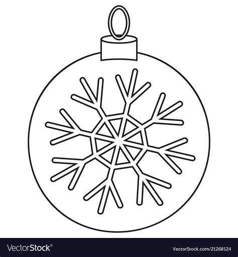 Line Art Black And White Christmas Ball Royalty Free Vector