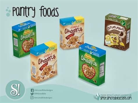 Simcredible S Naturalis Pantry Cereal Box In Sims Sims