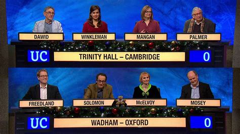 Bbc Two University Challenge Christmas