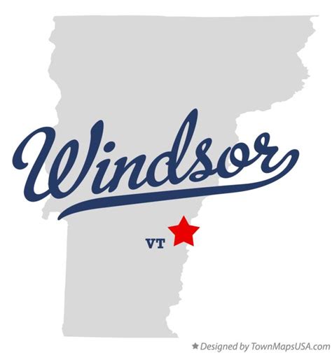 Map of Windsor, VT, Vermont