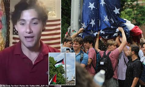 Unc Student Seen Shielding The Us Flag From Anti Israel Mob Speaks Out