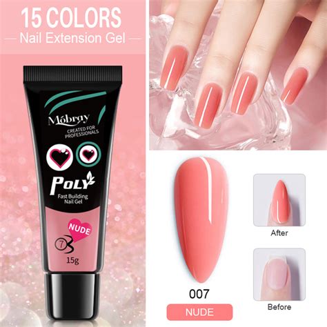 MOBRAY Poly Gel 15 Color Nail Extension Gel 15 ML UV Polygel Quick Nail