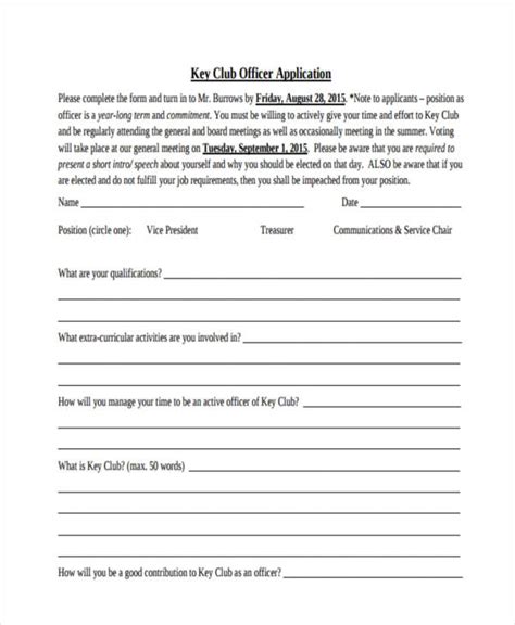 Club Application 15 Examples Format How To Fill Pdf