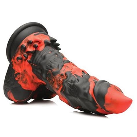 Creature Cocks Fire Demon Monster Silicone Dildo Late2night
