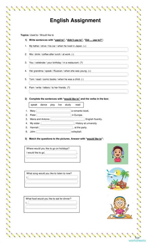 English Assignment 6° Row C Interactive Worksheet Topworksheets