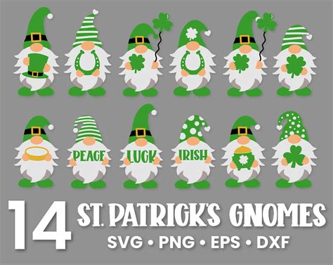 St Patricks Day Svg Gnome Svg Bundle St Patricks Svg Gnomes - Etsy