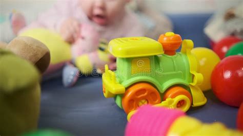 Toy Train for Kids. Bright Children S Toys. Stock Footage - Video of ...