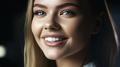 Premium Photo | Beautiful photo model girl white teeth smile close up ...