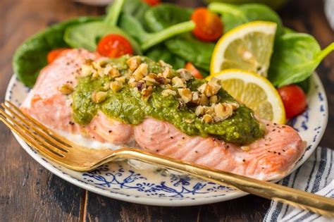 Salmone Al Forno Con Ricetta Del Pesto Migliore Ricetta Di Salmone