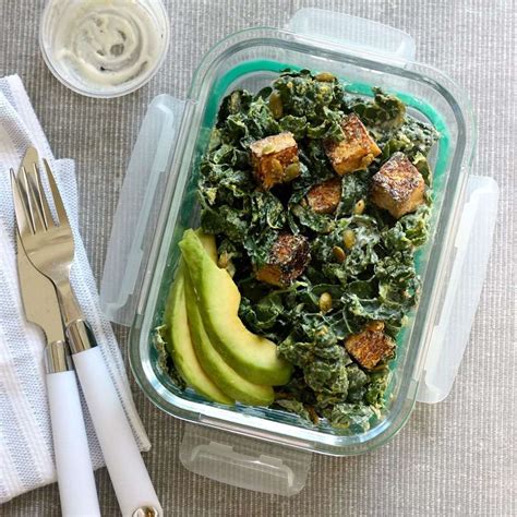 Vegan Kale Caesar Salad With Tofu Croutons Recipe Eatingwell