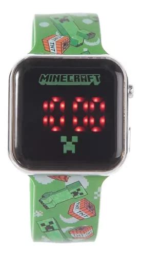 Minecraft Reloj Dgital Ni O Led Watch Creeper Accutime Env O Gratis