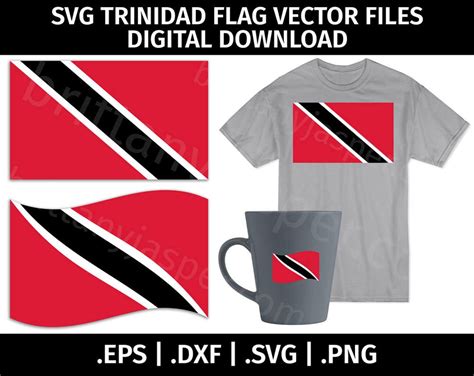 Trinidad Flag SVG Vector Clip Art Cutting Files For Cricut Etsy