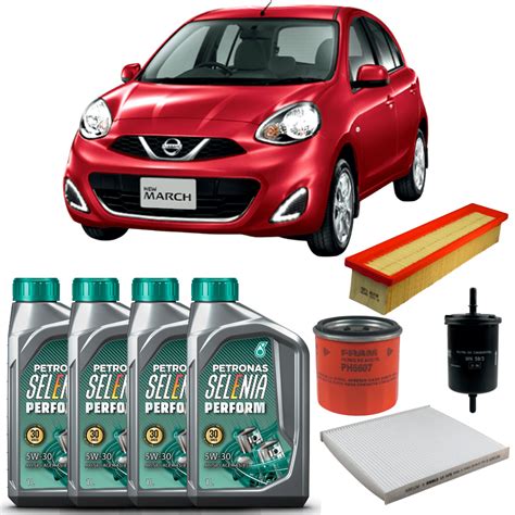 Kit Troca de Óleo Motor Petronas Selenia 5W30 Nissan March Fast Oleo