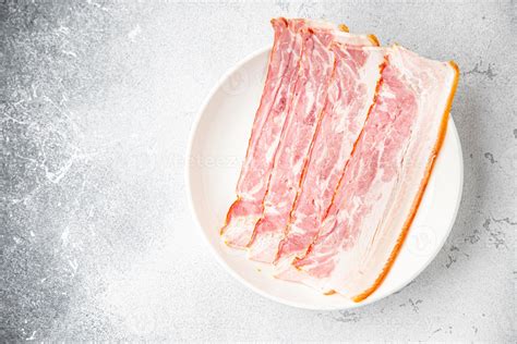 Bacon Strips Slice Thin Slicing Pork Fat Healthy Meal 4752977 Stock