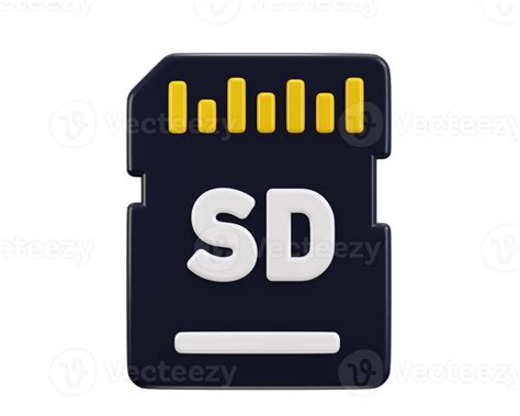 Memory Sd Card Icon 3d Rendering Illustration 47247829 Png