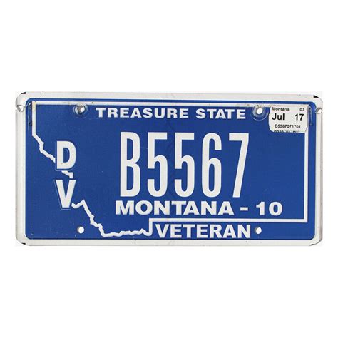 2017 Montana Veteran Disabled B5567 Military Plates