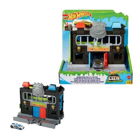 Hot Wheels City Toxic Creatures Playset Downtown Toxic Police Station Shopee Malaysia