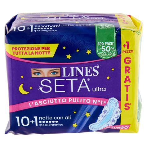 Lines Seta Ultra Notte Con Ali 10 1 Pz Carrefour