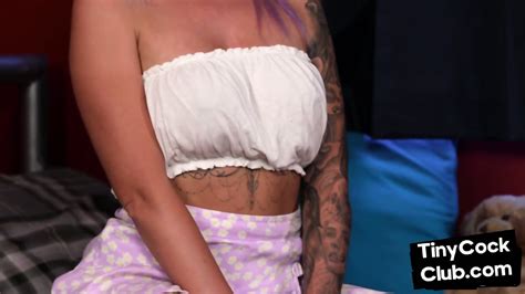 Bigtitted Babe Wanking Tiny Cock