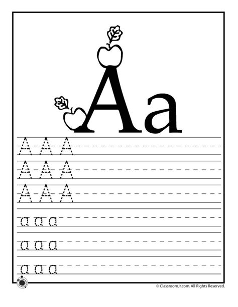 Learn Letter A Woo Jr Kids Activities Childrens Publishing