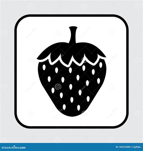 Ic Ne De Fraise Illustration De Vecteur Illustration Stock