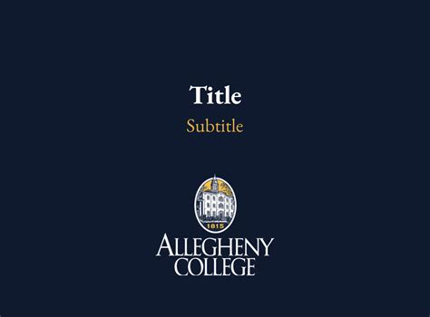 Resources | Brand Center | Allegheny College