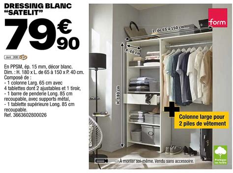 Promo Dressing Blanc Satelit Form Chez Brico D P T Icatalogue Fr