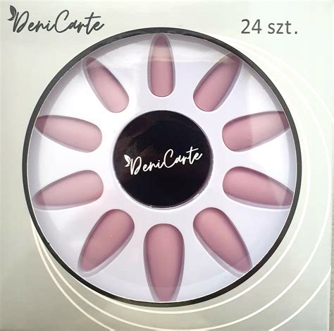 Paznokcie Sztuczne Tipsy Matowe NUDE Różowe z Klejem 24szt 15413698444 Allegro pl